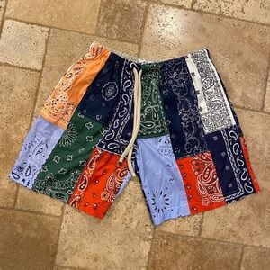 Loewe Bandana Patchwork Multi color Shorts, size M